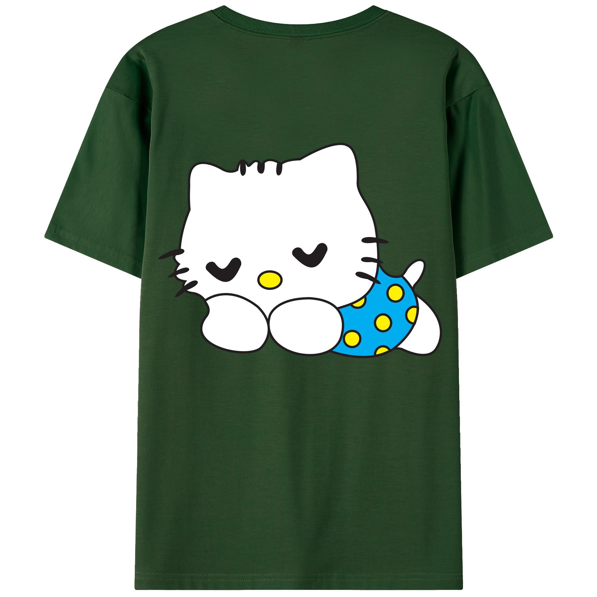 （画像用） Hello Kitty ハローキティ 綿100％半袖Tシャツ（背面プリント）